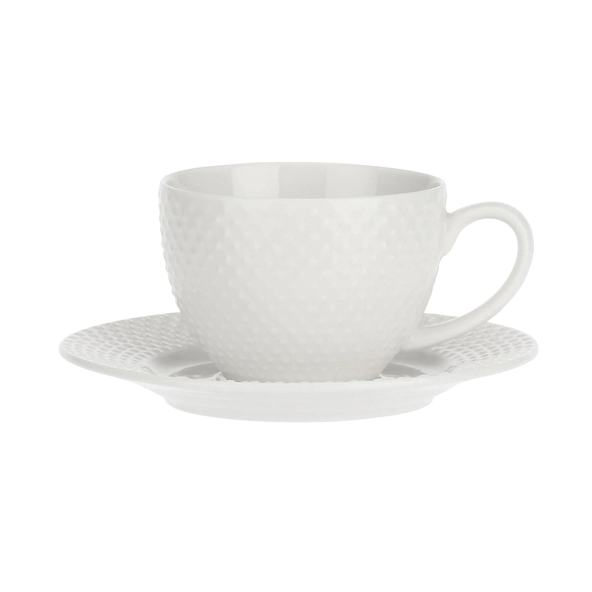 Set da 6, Tazza Espresso con piattino, Richiamo La Porcellana Bianca