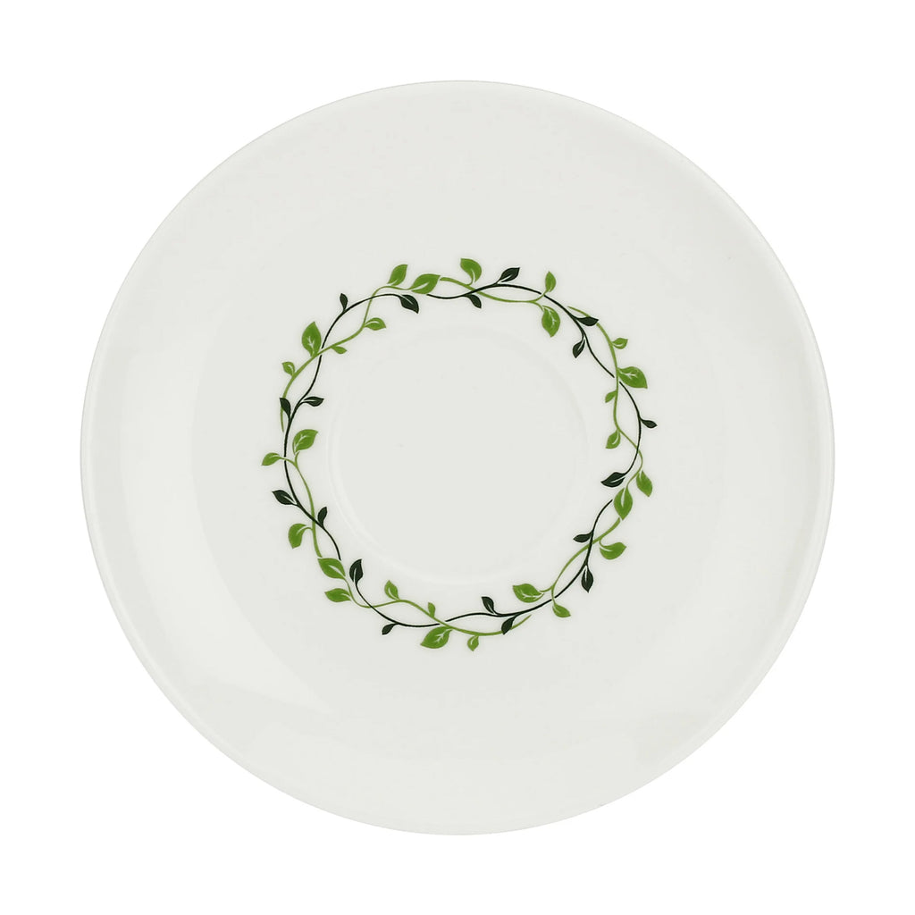 Tazza Caffe` con piattino `V`, Solotua La Porcellana Bianca