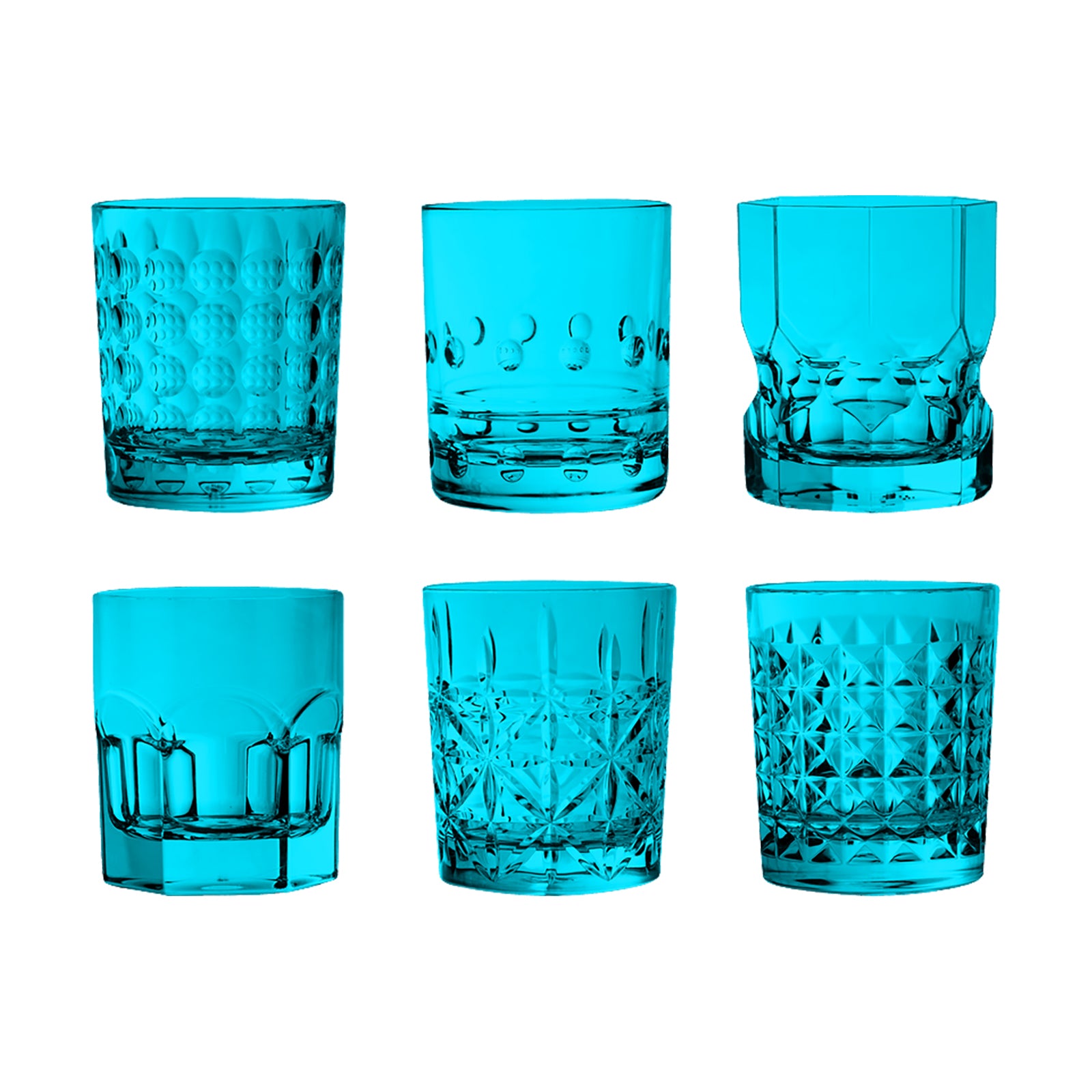 Set 6 Tumbler Assortiti Turchese Baci Milano