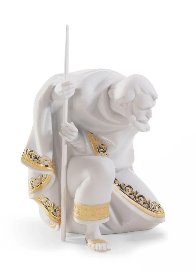 Set Natività Bianco Natale Lustro oro Lladro'
