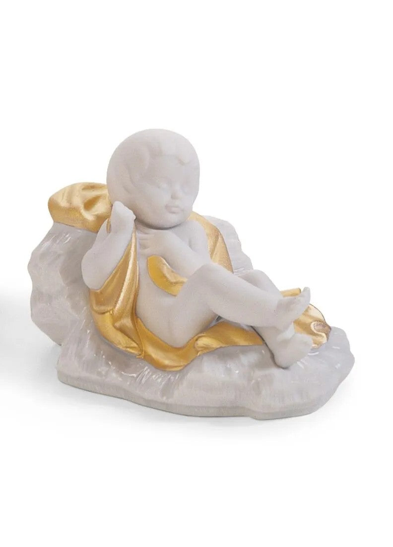 Set Natività Bianco Natale Lustro oro Lladro'
