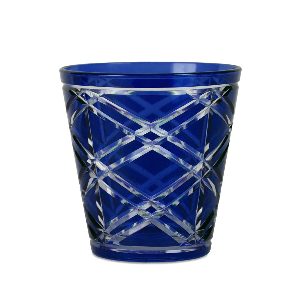 Set 2 Tumbler Vetro Intagliati - Blu Baci Milano
