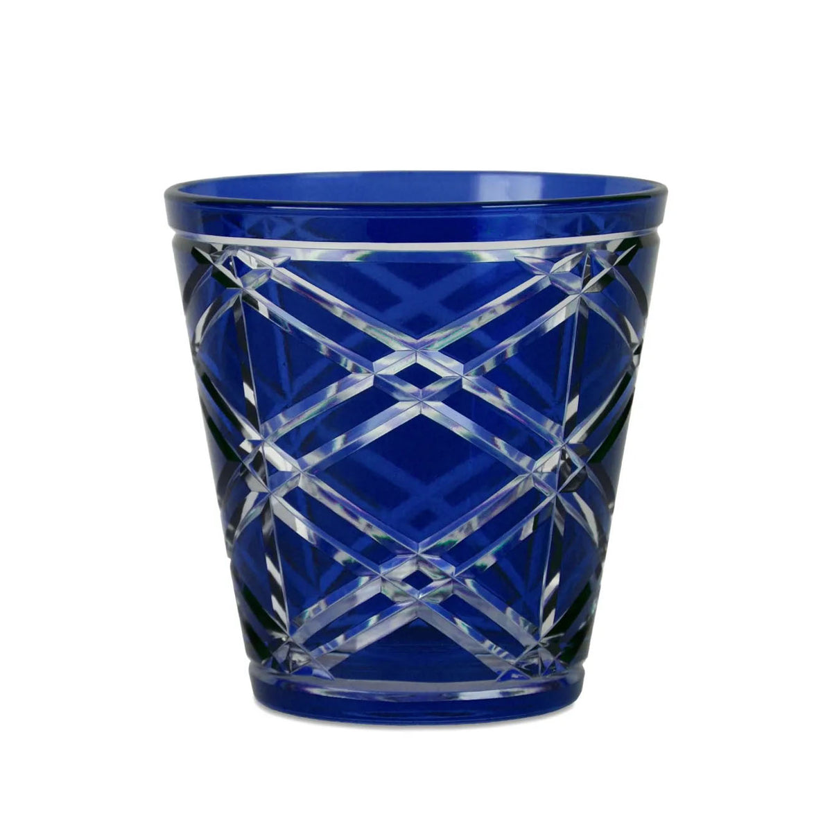 Set 2 Tumbler Vetro Intagliati - Blu Baci Milano