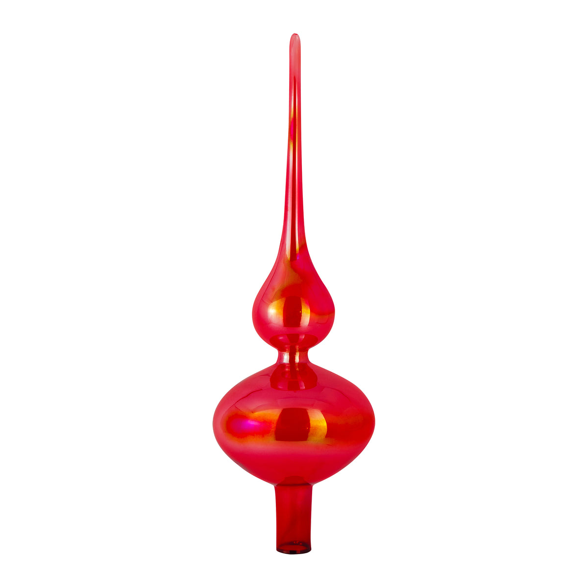 Puntale Albero Vetro 35 Cm - Rosso Baci Milano