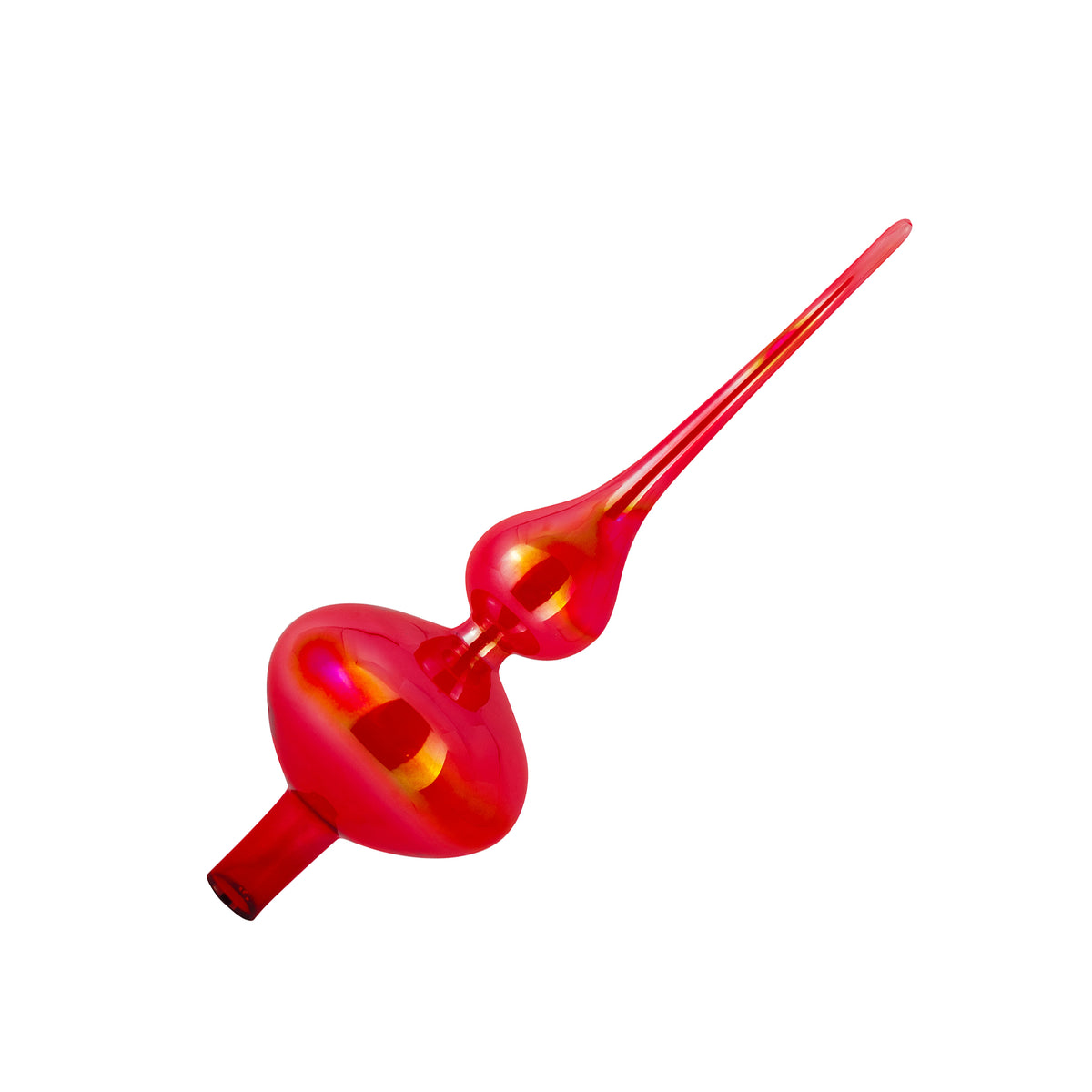 Puntale Albero Vetro 35 Cm - Rosso Baci Milano