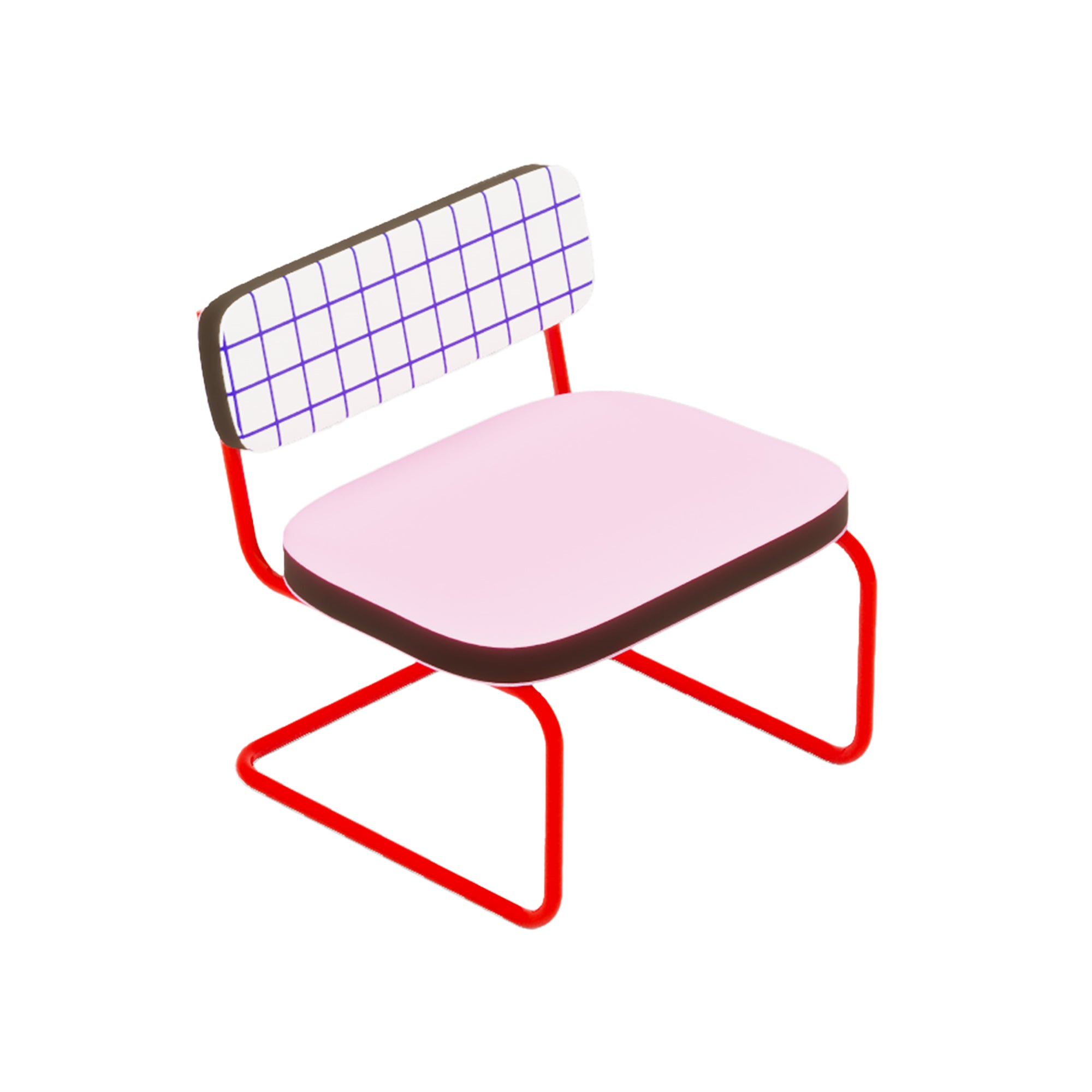 Poltrona In Metallo Super Lounge Chair - Blue Grid Seletti