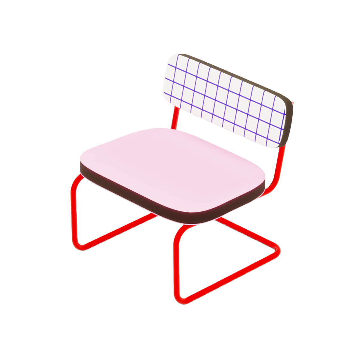Poltrona In Metallo Super Lounge Chair - Blue Grid Seletti