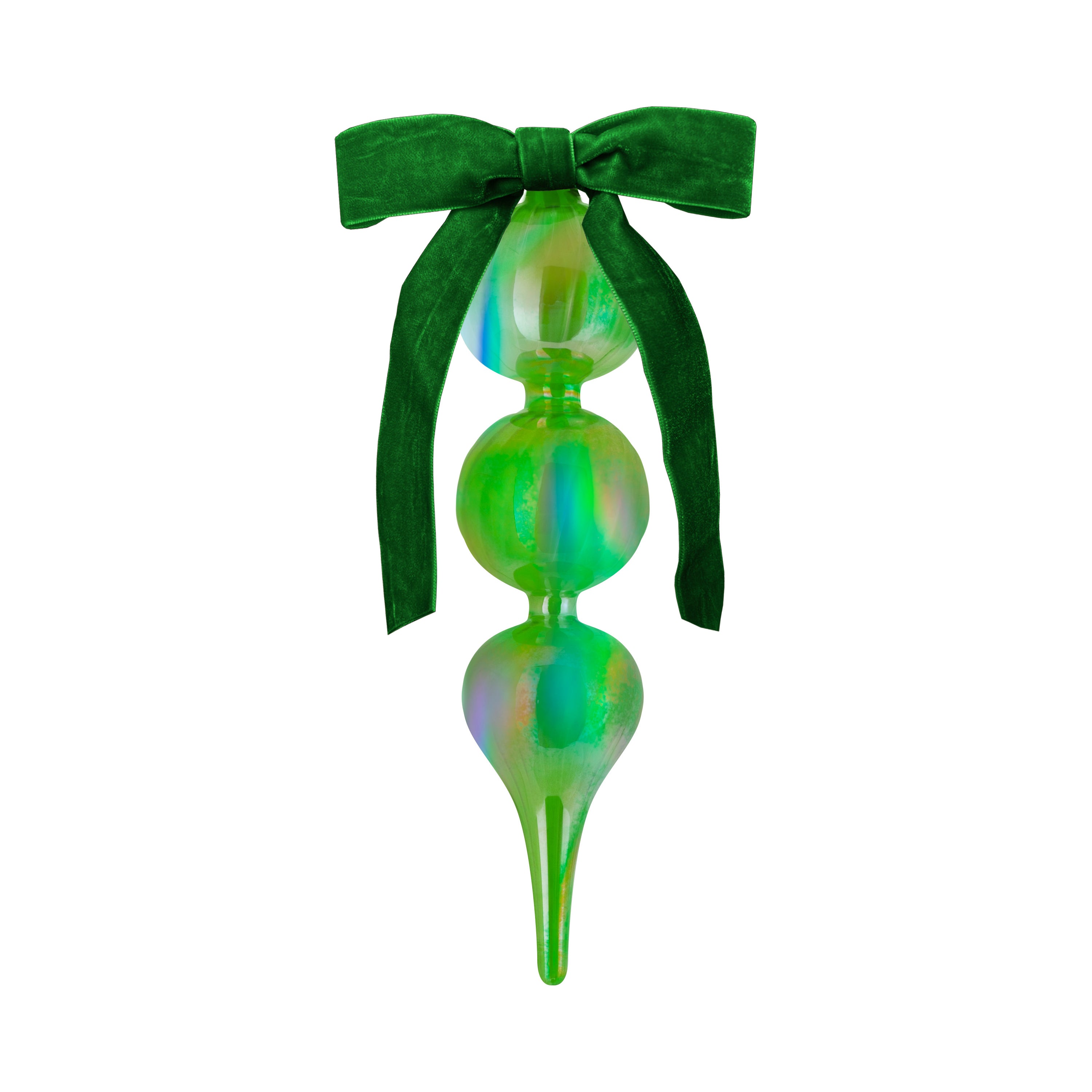 Decorazione Natale Vetro 24 Cm - Verde Baci Milano