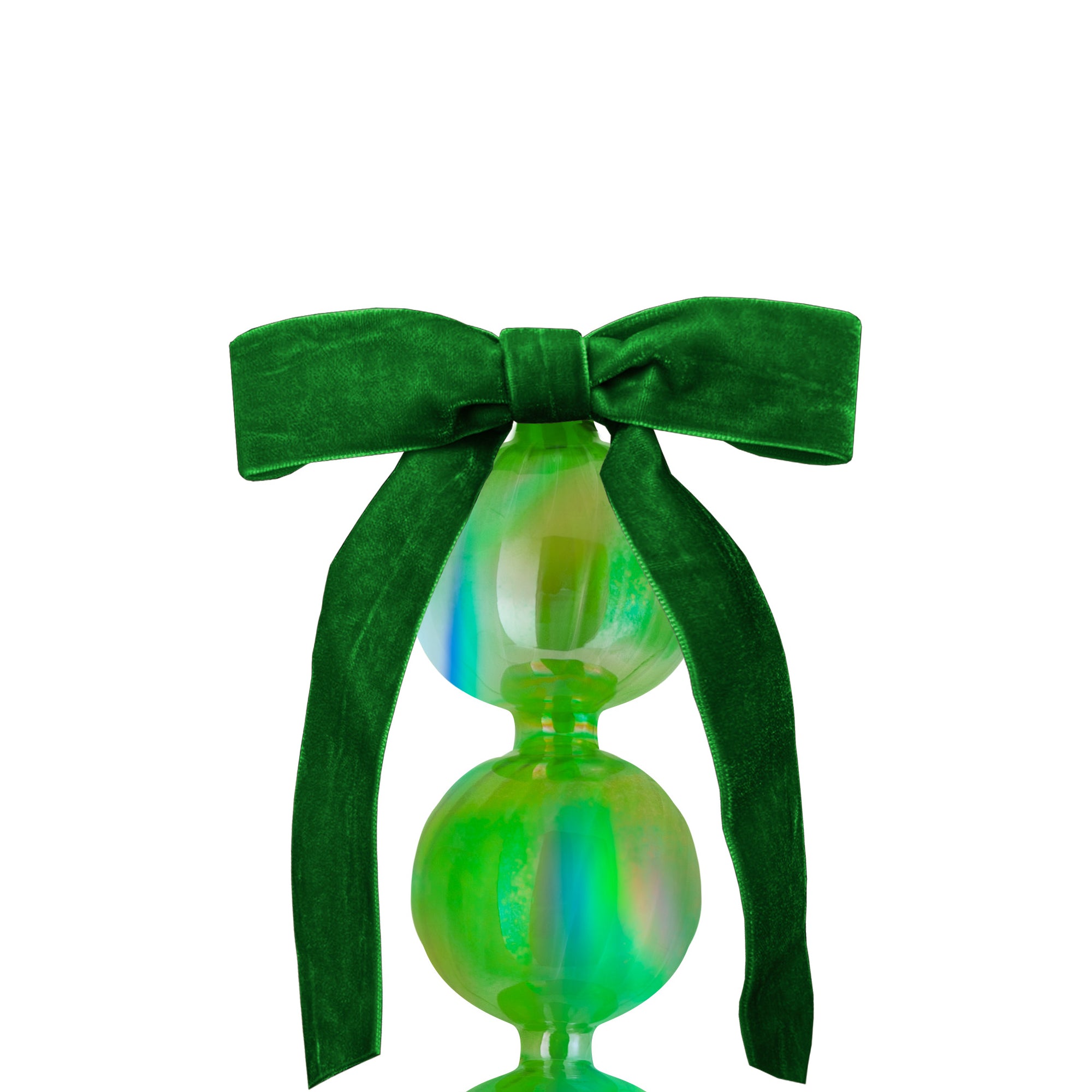 Decorazione Natale Vetro 24 Cm - Verde Baci Milano