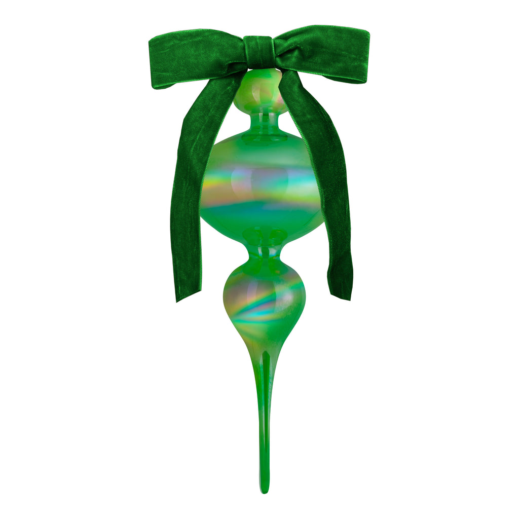 Decorazione Natale Vetro 34 Cm - Verde Baci Milano