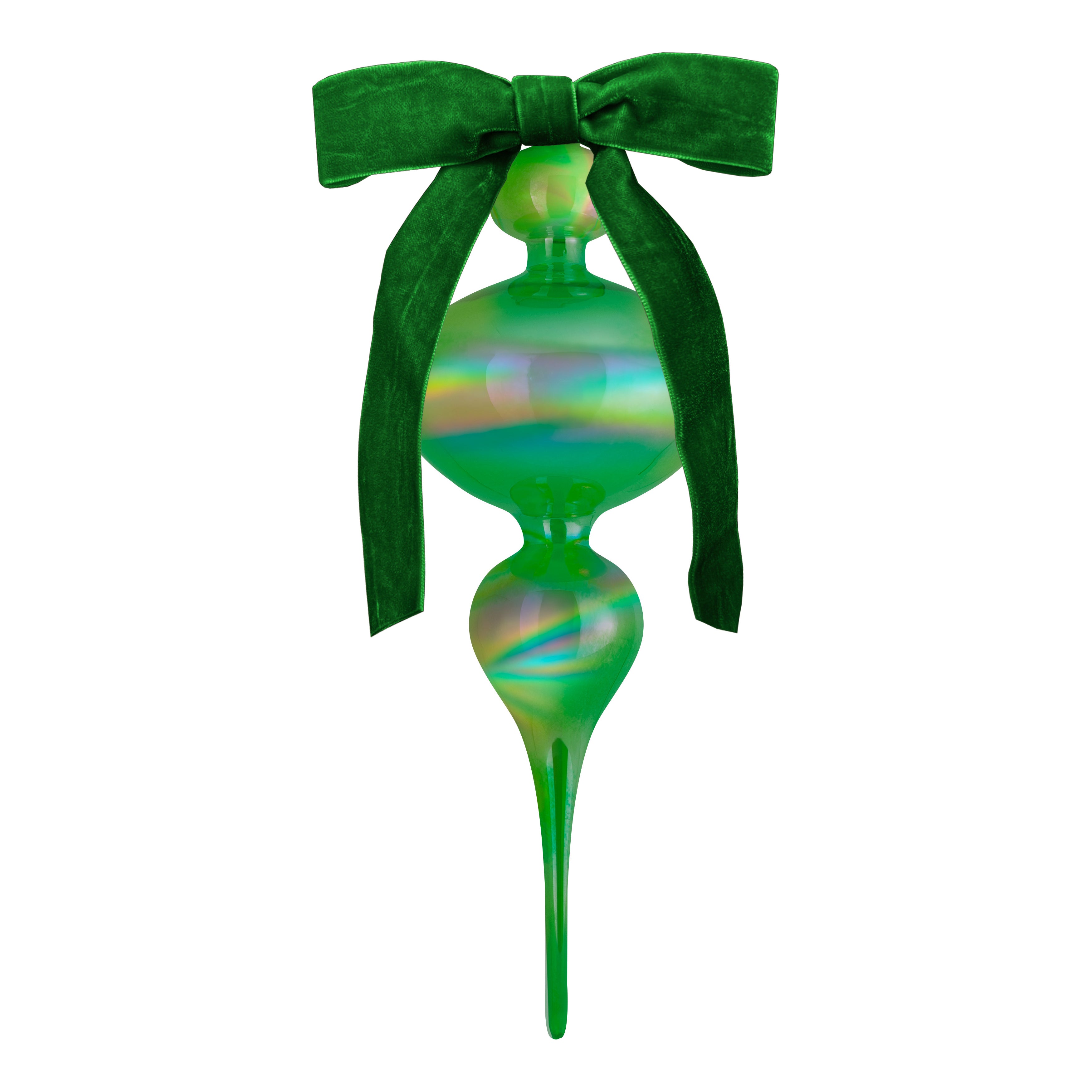 Decorazione Natale Vetro 34 Cm - Verde Baci Milano