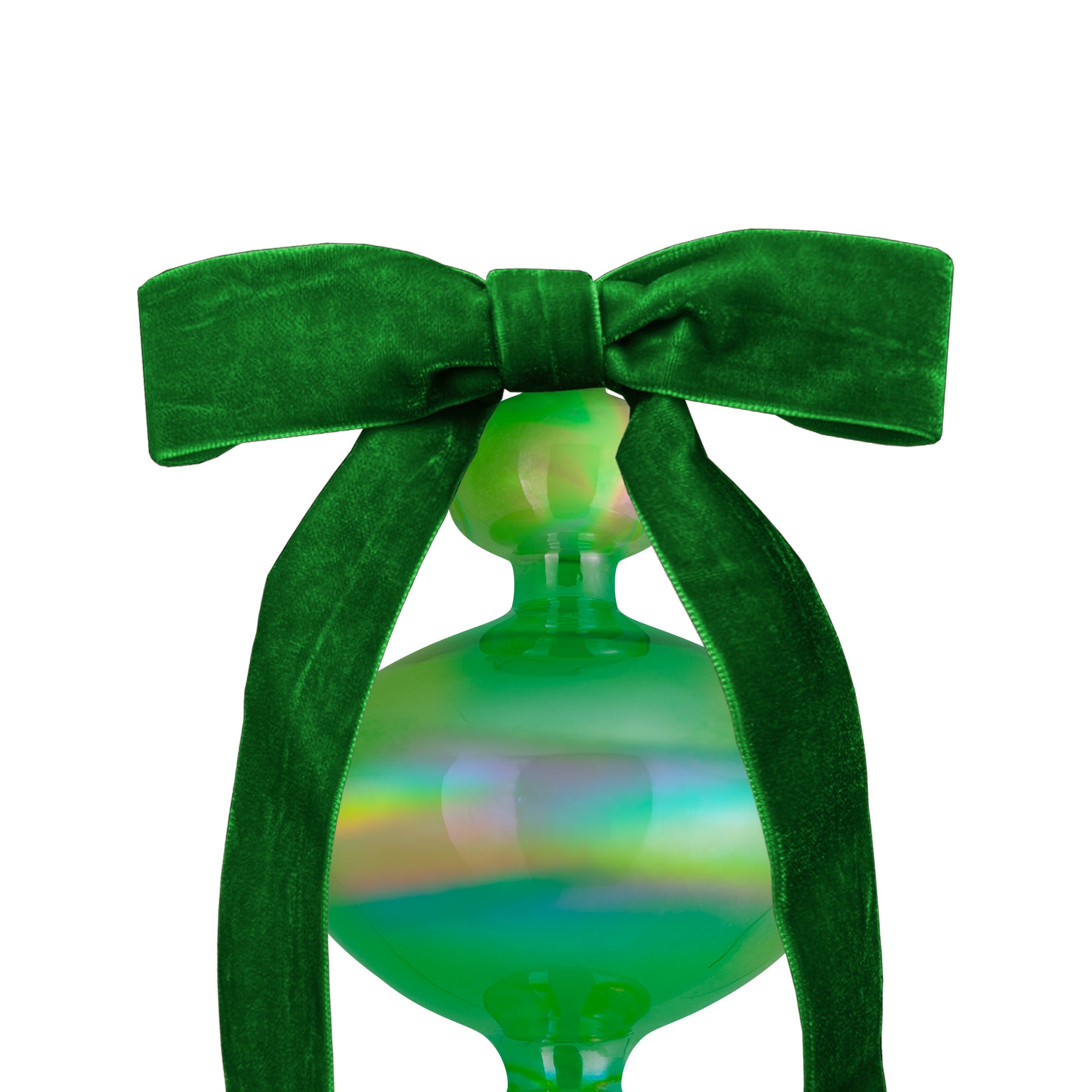 Decorazione Natale Vetro 34 Cm - Verde Baci Milano