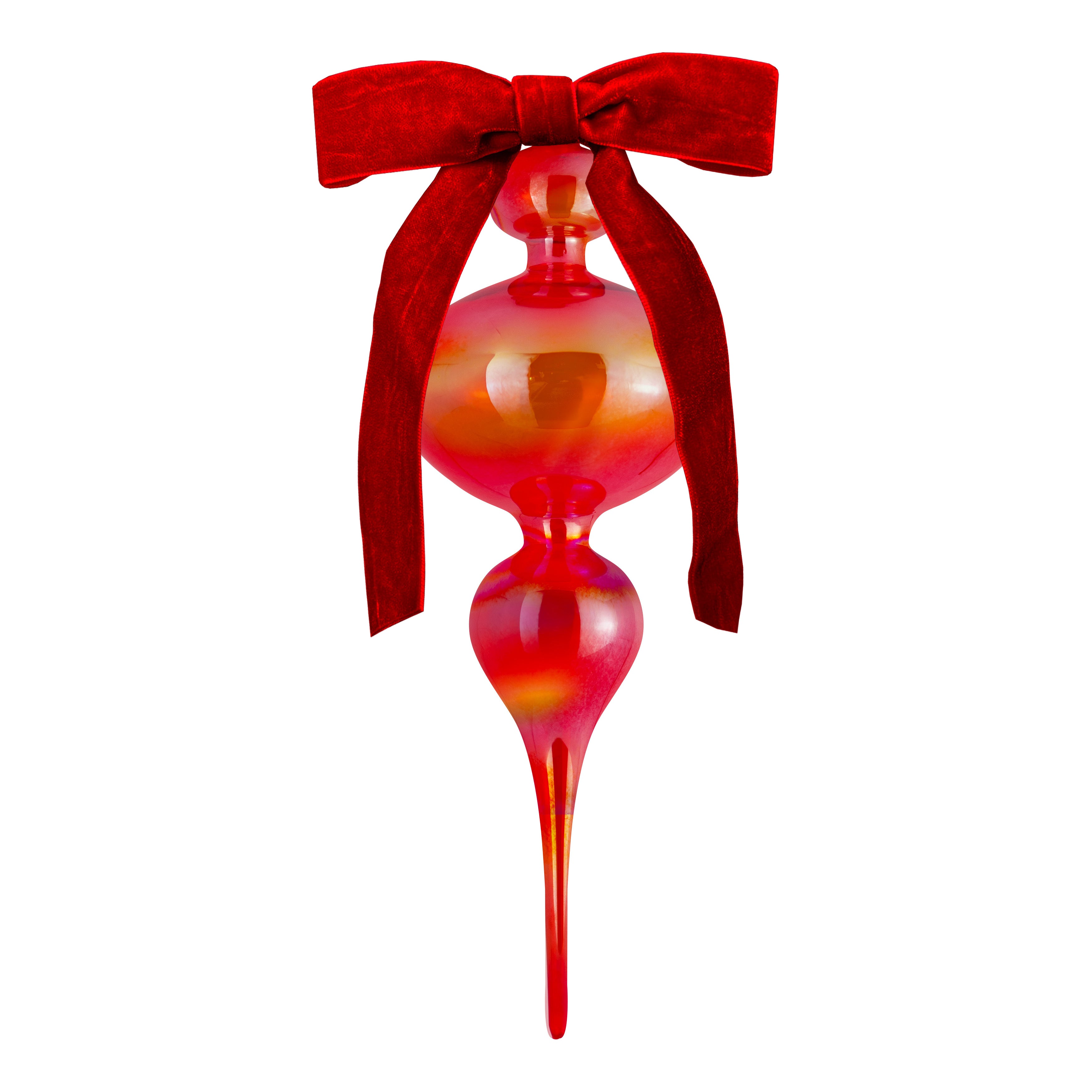 Decorazione Natale Vetro 34 Cm - Rosso Baci Milano