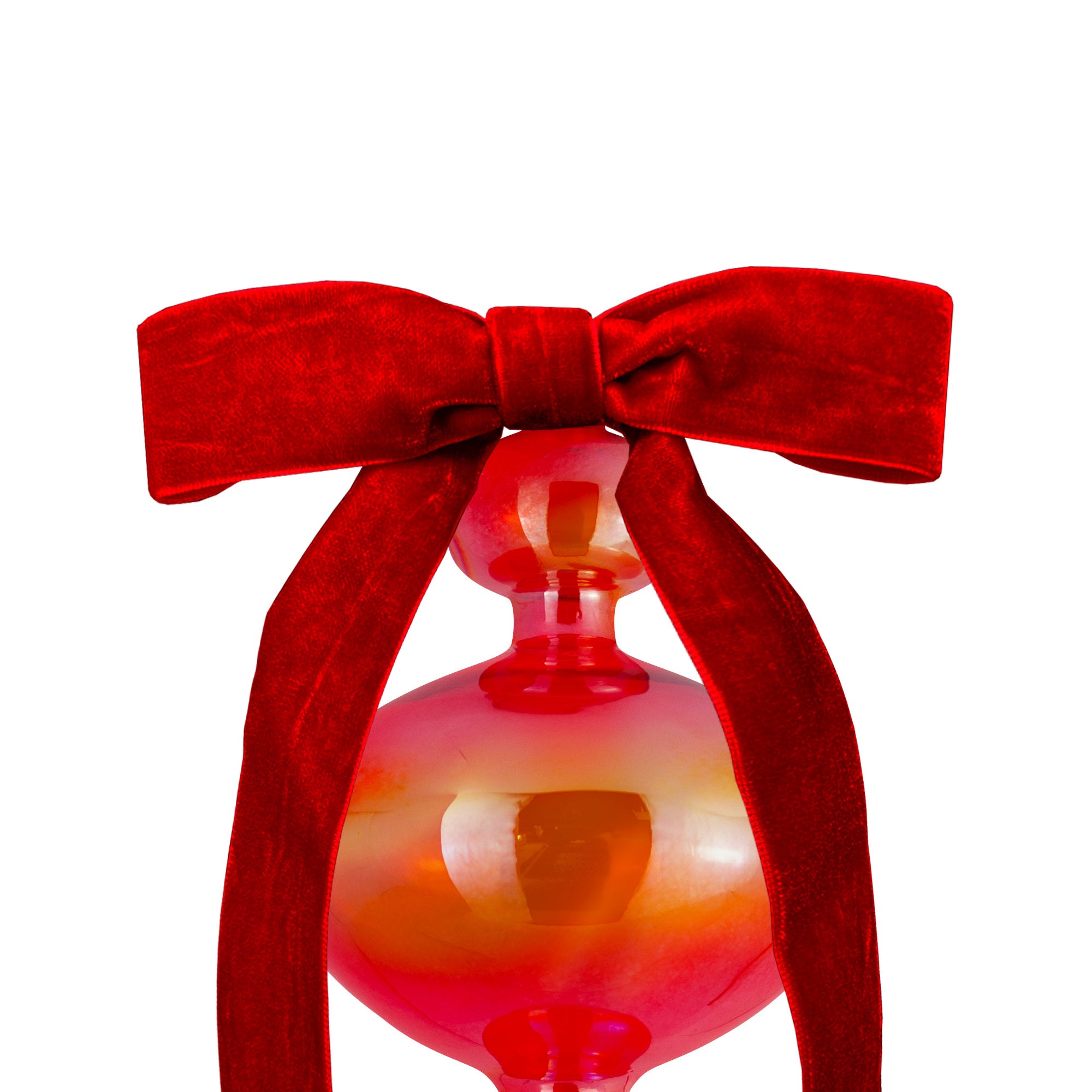 Decorazione Natale Vetro 34 Cm - Rosso Baci Milano