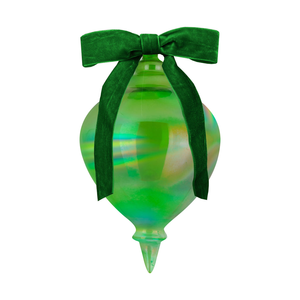 Decorazione Natale Vetro 18 Cm - Verde Baci Milano