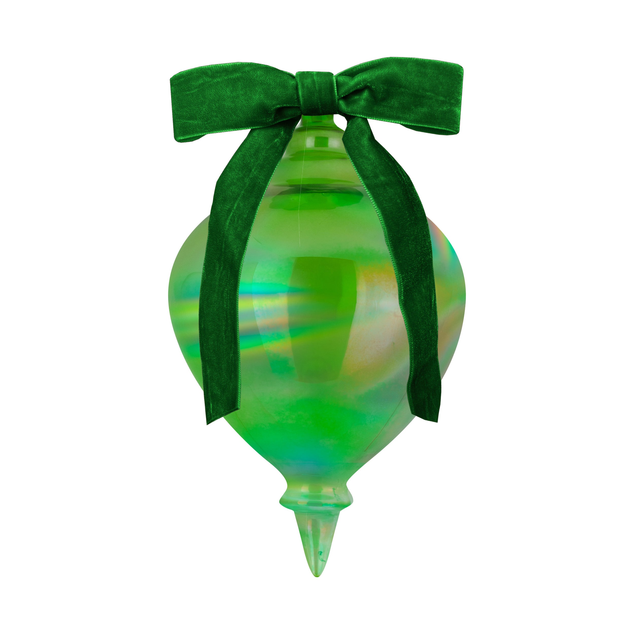 Decorazione Natale Vetro 18 Cm - Verde Baci Milano