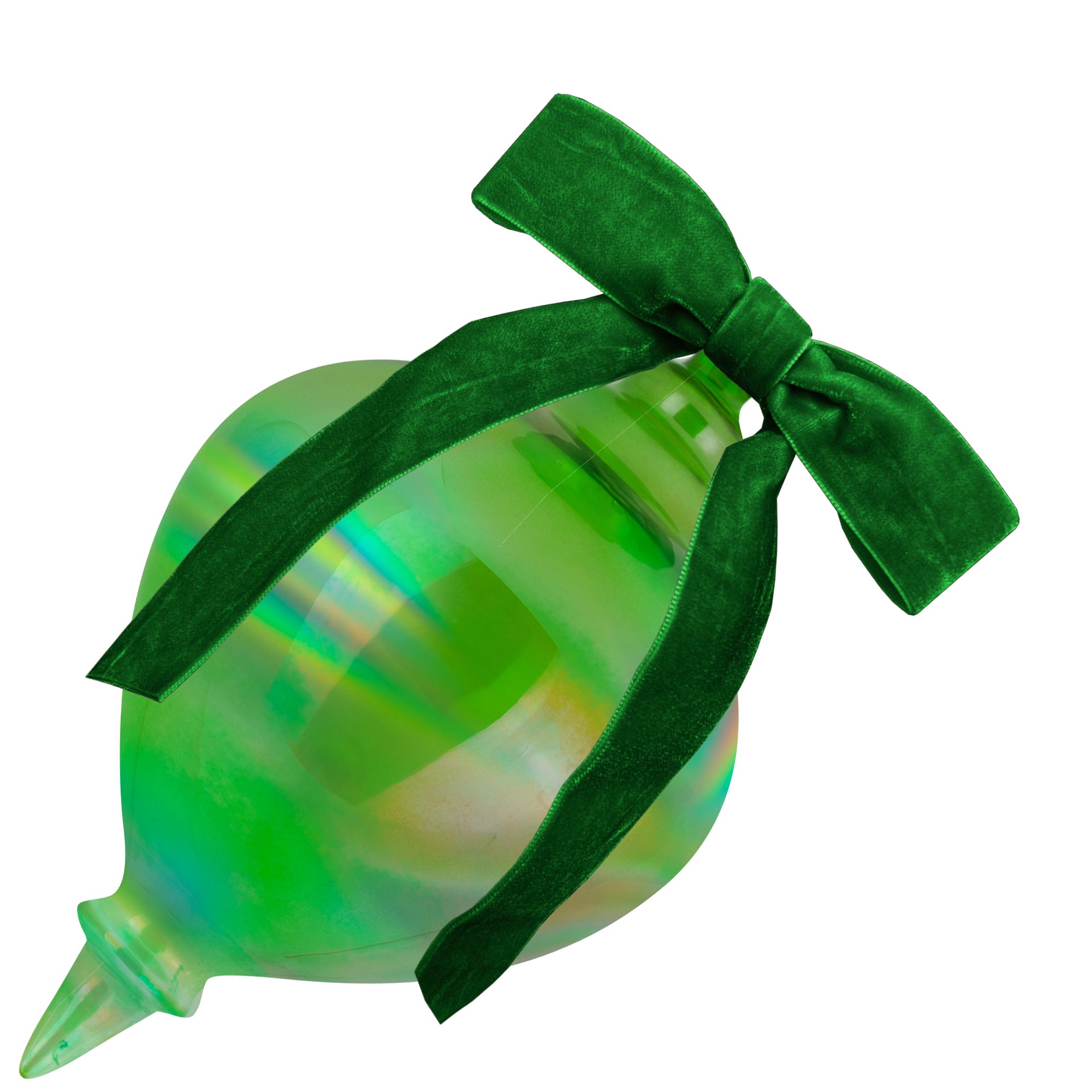 Decorazione Natale Vetro 18 Cm - Verde Baci Milano