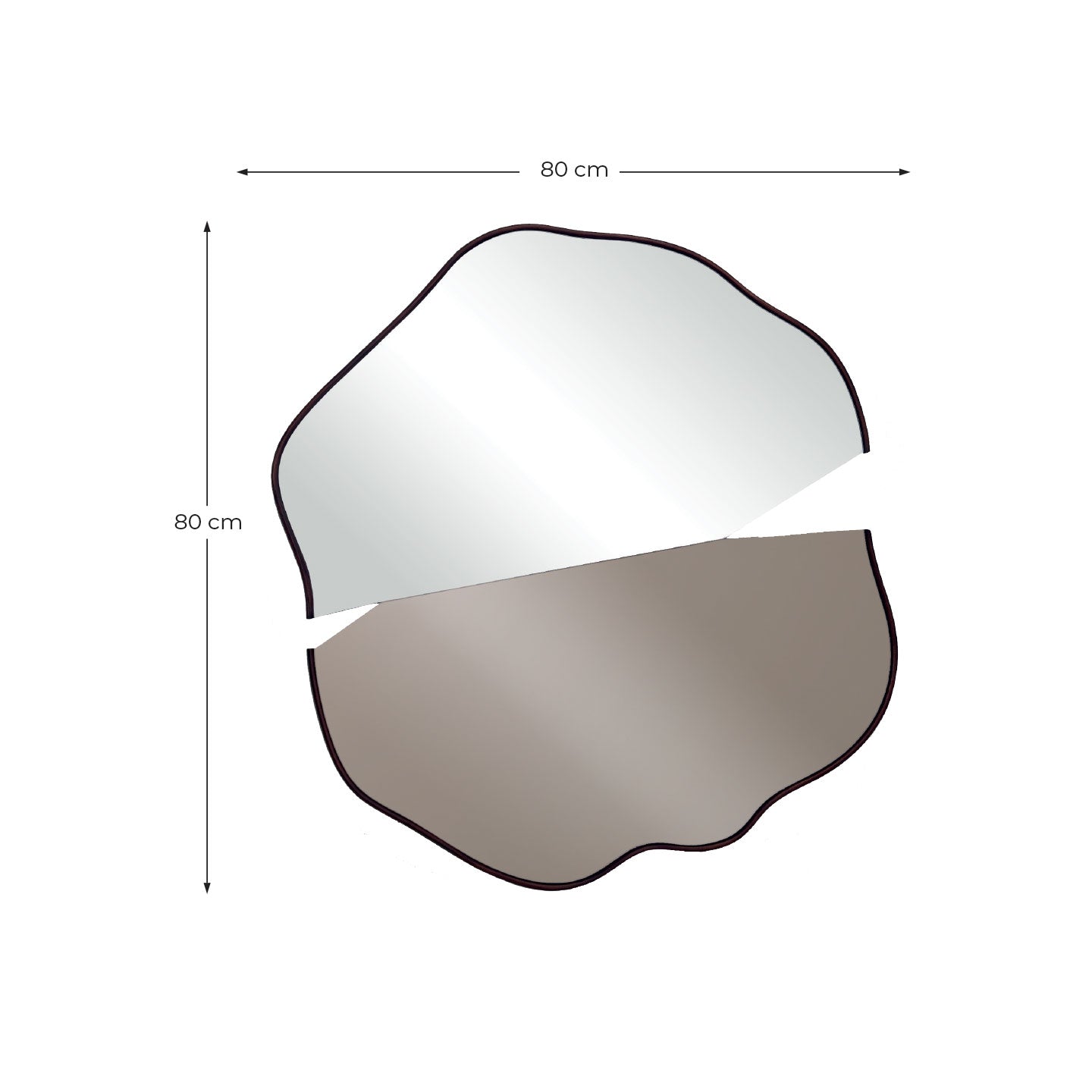 Specchio Aris cm 80 Agave Quadri