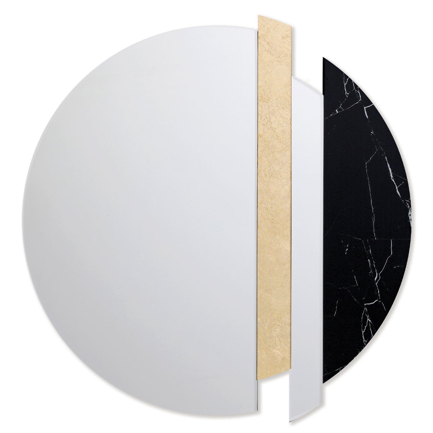Specchio Golden slice cm 60 Agave Quadri