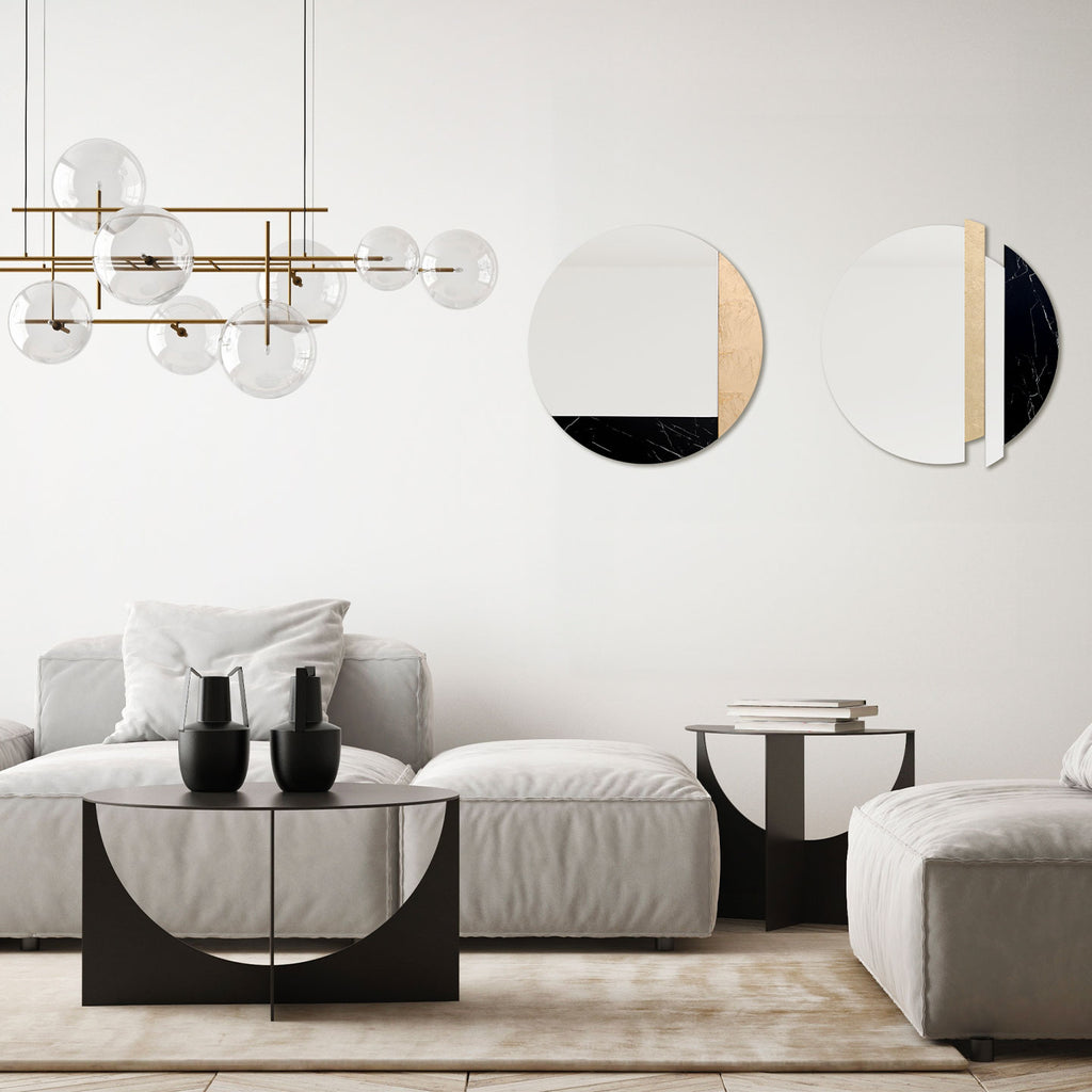 Specchio Golden slice cm 60 Agave Quadri