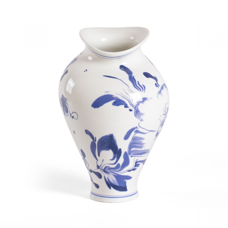 Vaso In Porcellana Classics On Acid Floral Delft Seletti