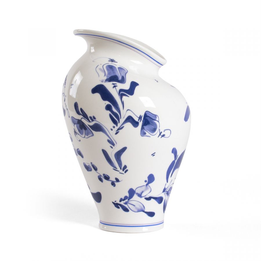 Vaso In Porcellana Classics On Acid Floral Delft Seletti