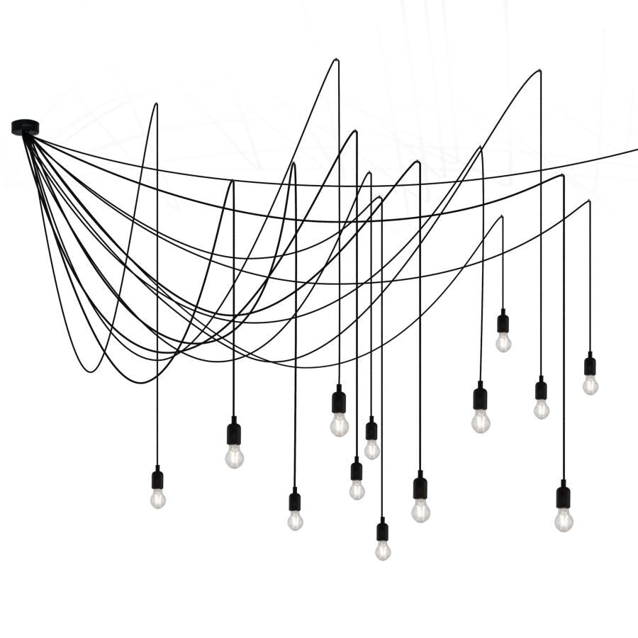 Lampadario 14 Luci A Led Maman - Lampadine Dimmerabili Satinate Seletti
