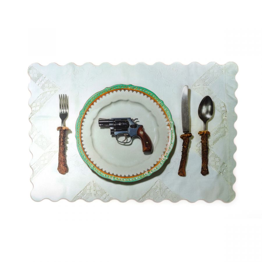 Set 4 Tovagliette In Pp+Sughero Toiletpaper Home - Bon Appetit Seletti