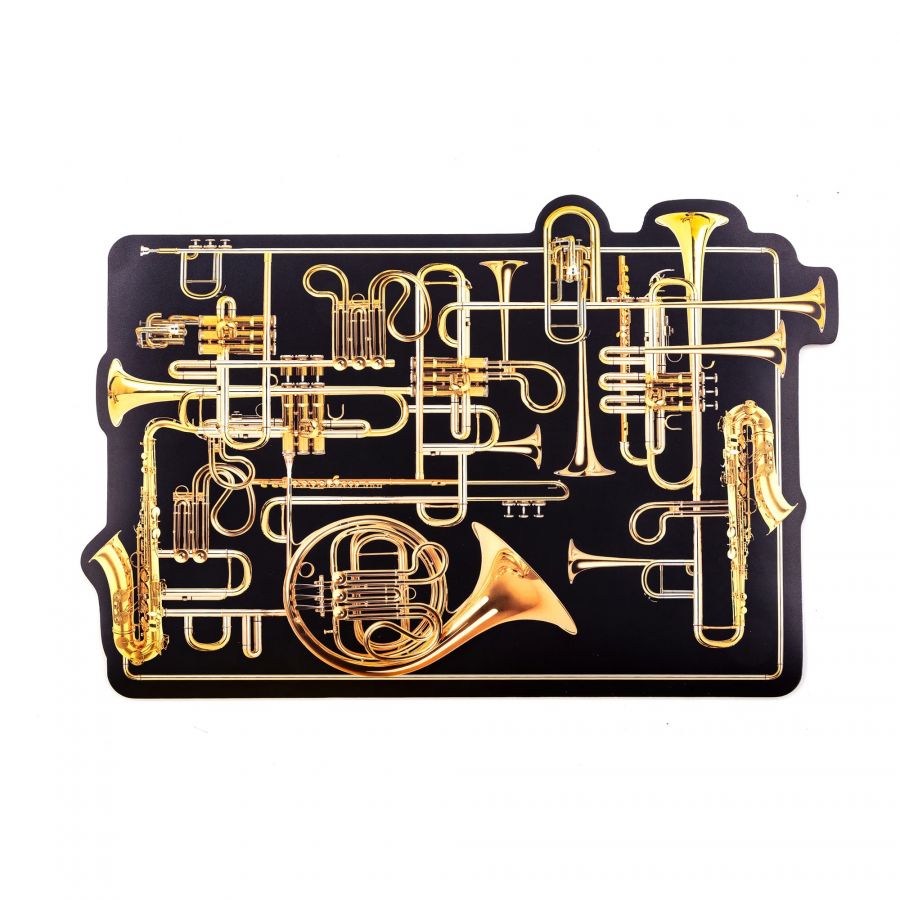 Set 4 Tovagliette In Pp+Sughero Toiletpaper -Trumpets Seletti