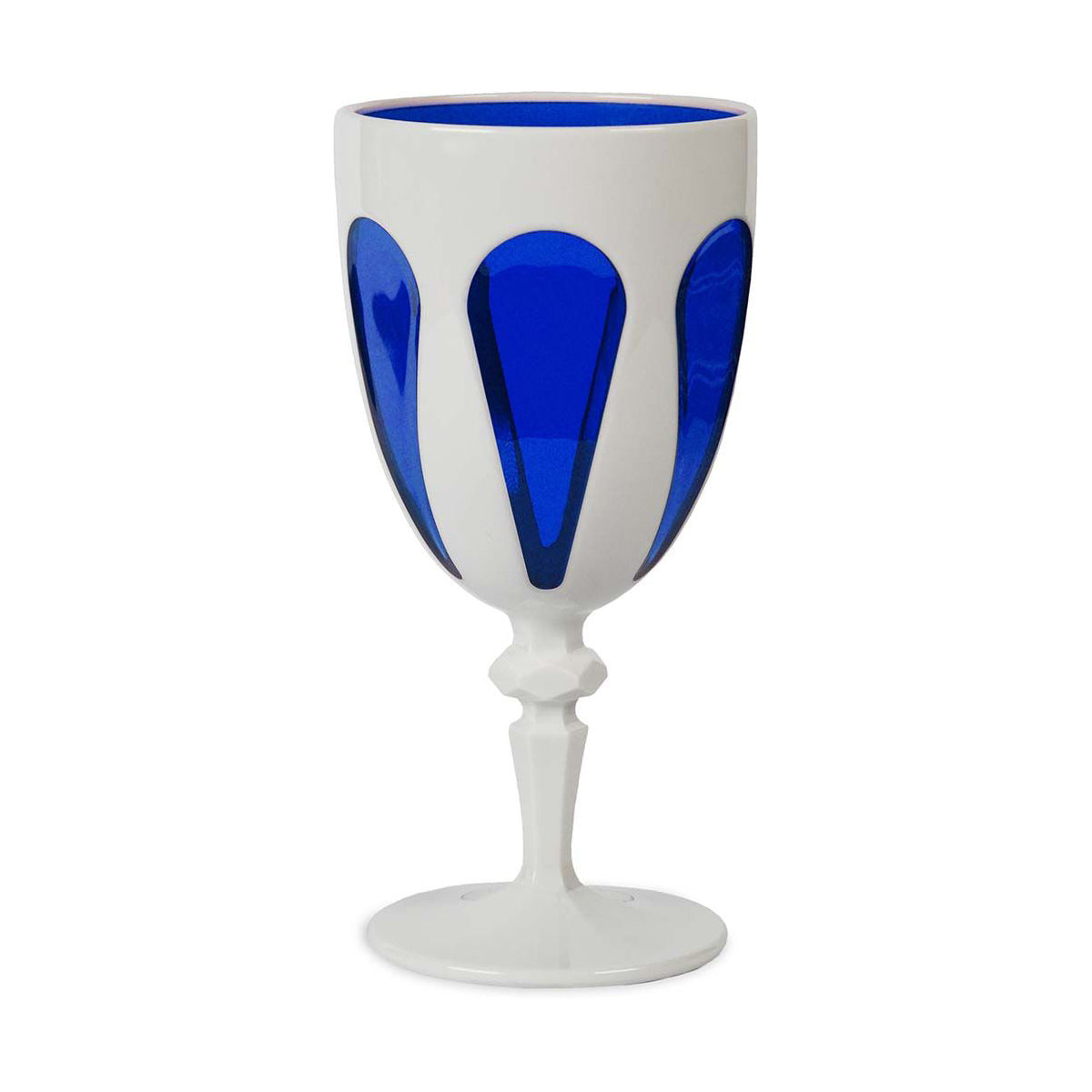 6 Bicchieri Vino Bianco E Blu Baci Milano