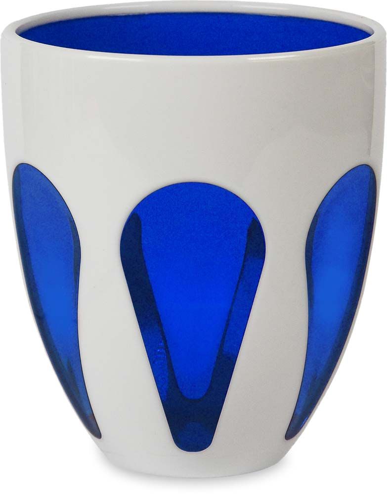 Aqua Bi-Color 6 Bicchiere Acqua Bianco E Blu Baci Milano