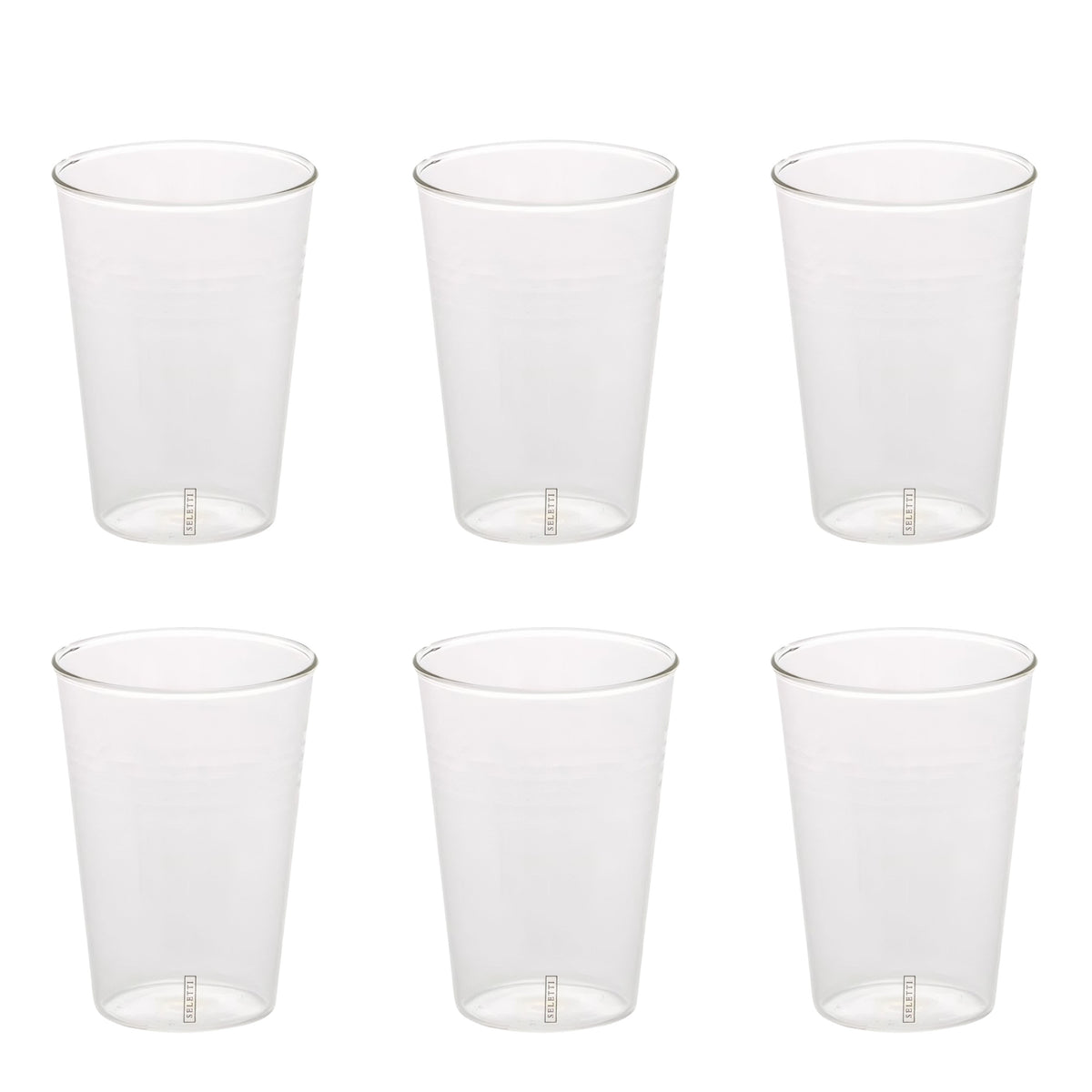 Set 6 Bicchieri In Vetro Si-Glass Seletti