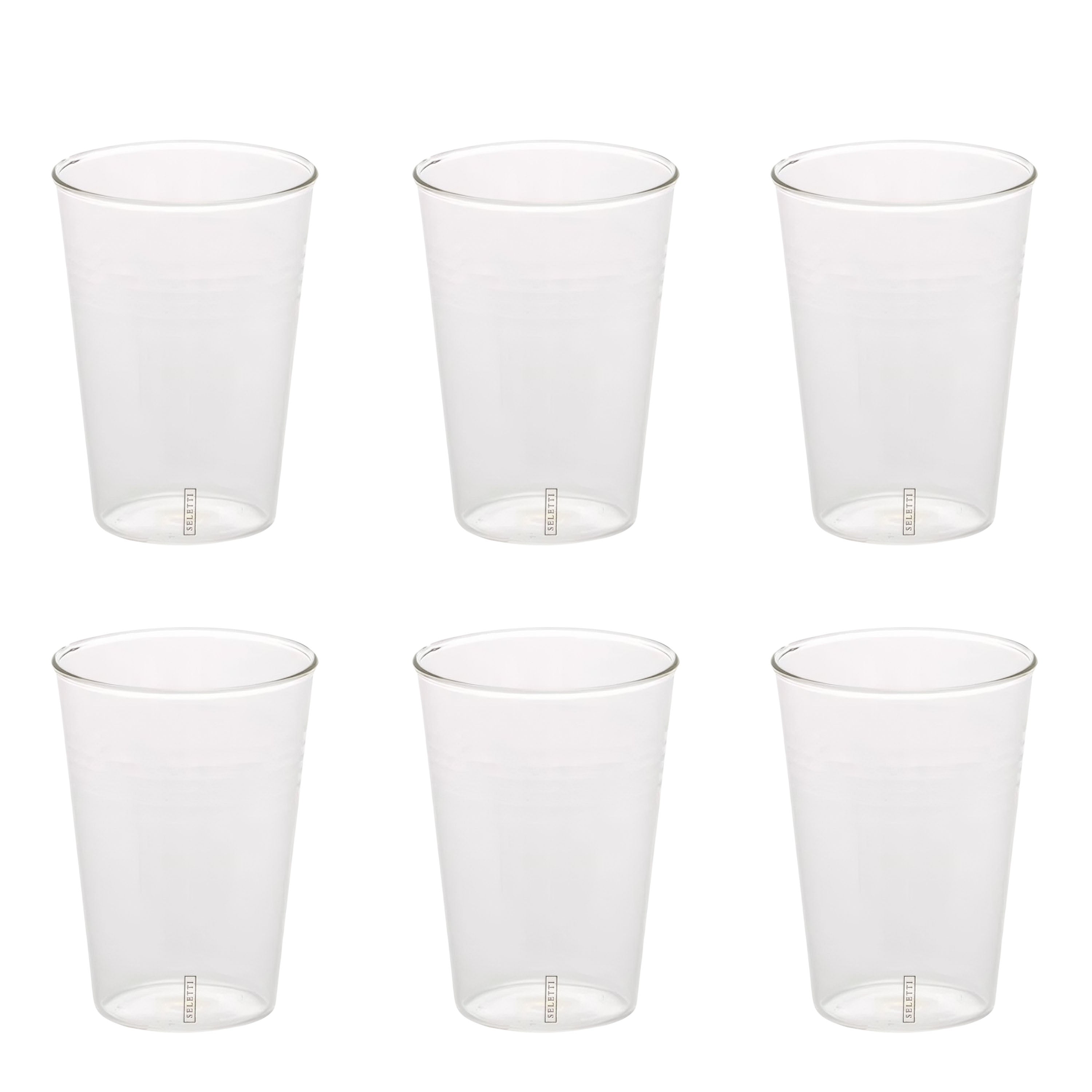 Set 6 Bicchieri In Vetro Si-Glass Seletti