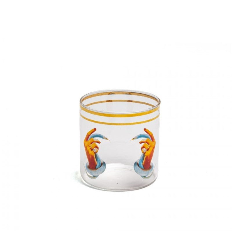 Bicchiere Vetro Toiletpaper Loves Seletti Øcm.8H.8,5-Hands With Snakes Seletti