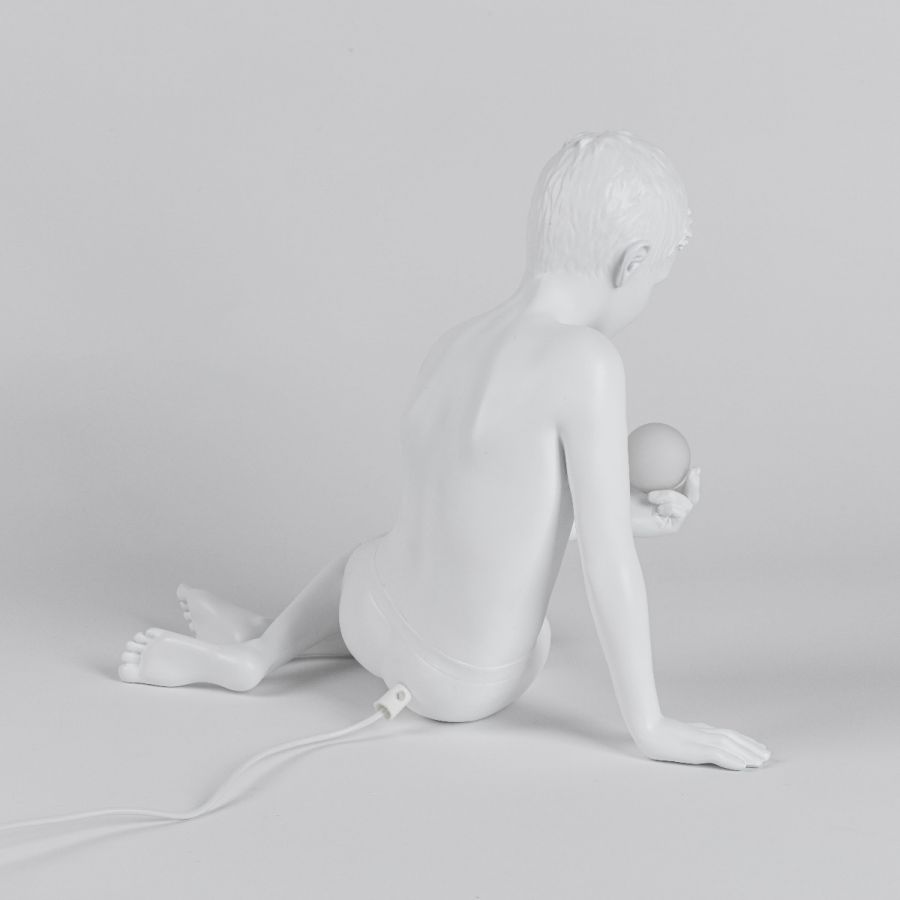 Scultura In Resina Con Luce Led Inner Glow_S Boy